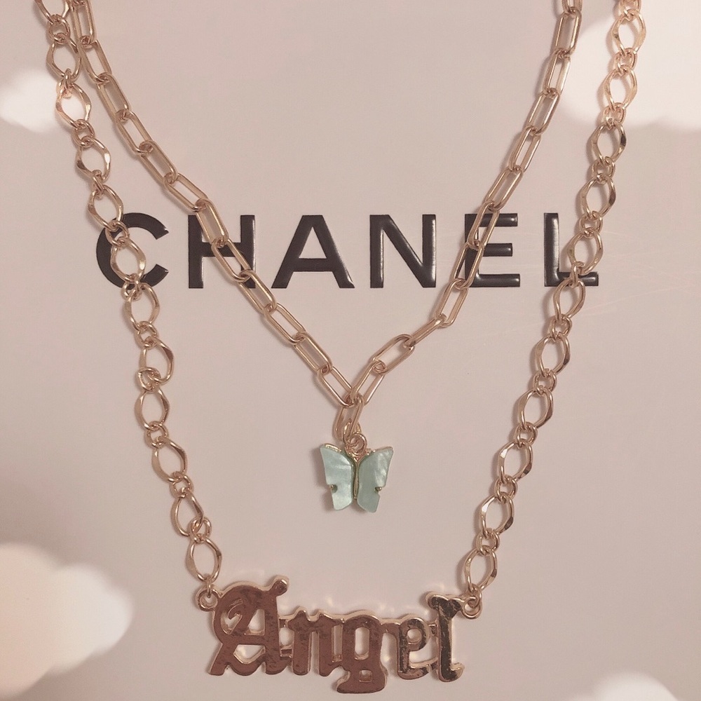 Angel Gold Chain Jewelry Set - Picture 2 of 3
